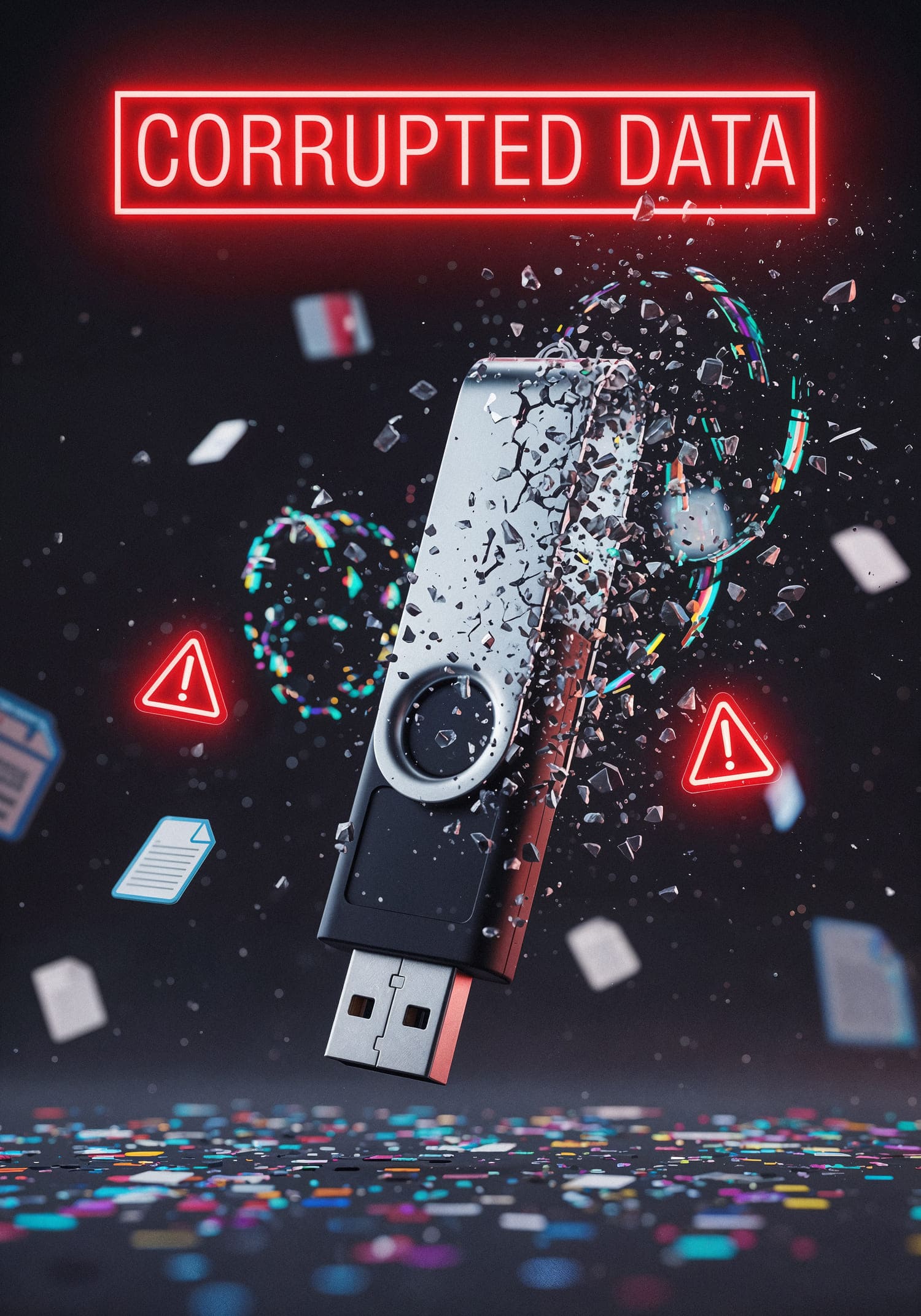corrupted-data-concept