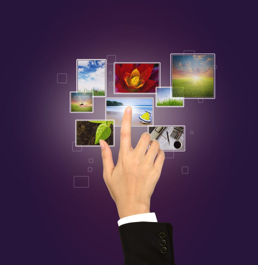 virtual-screen-with-different-photos