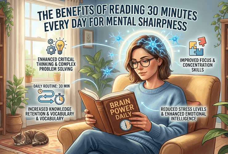 The benefits of reading 30 minutes every day 55 The benefits of reading 30 minutes every day for mental sharpness: The benefits of reading minutes